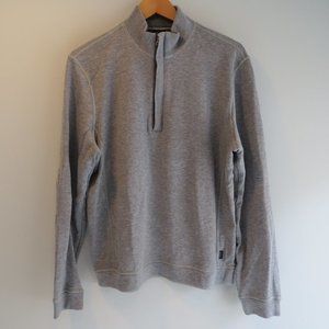 Hugo Boss Women's Gray Long-sleeve 1/4 Zip Sweatshirt